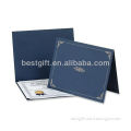 Bifold leather certificate holder
